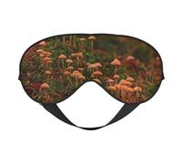 Masque de sommeil double face en forme de champignon sauvage, occultant, réglable, masque pour les yeux soyeux pour dormir, voyage, doux, respirant, léger et confortable