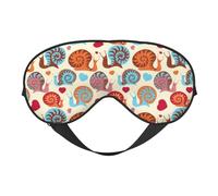 Masque de sommeil double face en forme d'escargot mignon doux et confortable bloquant la lumière pour le repos de nuit