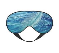 Masque de sommeil double face en soie à l'eau de l'océan, masque pour les yeux bloquant la lumière réglable, pour voyage, homme et femme, bandeau doux et confortable, 20 x 10 cm