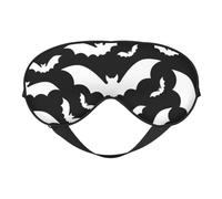 Masque de sommeil double face en soie avec chauve-souris volante d'Halloween, masque pour les yeux bloquant la lumière réglable pour les yeux pour voyage, homme et femme, doux et confortable, 20 x 10