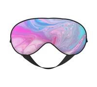 Masque de sommeil double face en soie marbré coloré, rose pastel, bleu, violet, masque pour les yeux bloquant la lumière, masque pour les yeux réglable pour les yeux pour voyage, homme et femme