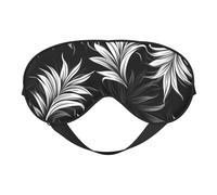 Masque de sommeil double face en soie noir et blanc, masque pour les yeux bloquant la lumière réglable, pour voyage, homme et femme, bandeau doux et confortable, 20 x 10 cm