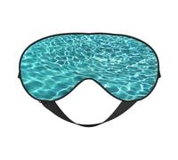 Masque de sommeil double face en soie pour piscine, masque pour les yeux bloquant la lumière réglable pour voyage, homme et femme, doux et confortable, 20 x 10 cm
