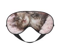 Masque de sommeil double face pour chat endormi, occultant, réglable, masque pour les yeux soyeux pour dormir, voyage, doux, respirant, léger et confortable
