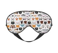 Masque de sommeil double face pour chat et chien - Doux et confortable - Bloque la lumière - Pour le repos de nuit