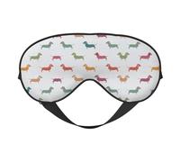 Masque de sommeil double face pour chien teckel mignon doux et confortable bloquant la lumière pour le repos de nuit