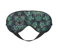 Masque de sommeil double face vert doux et confortable bloquant la lumière pour le repos de nuit