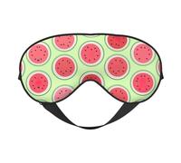 Masque de sommeil doux à imprimé pastèque vert pour homme et femme qui dorment sur le côté, masque respirant pour les yeux avec sangle réglable