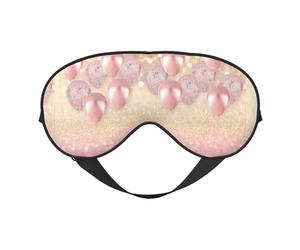 Masque de sommeil doux à paillettes rose avec sangle réglable bloquant la lumière réversible et confortable