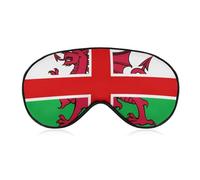 Masque de sommeil doux aux couleurs du drapeau du Royaume-Uni d'Angleterre et du Pays de Galles, occultant efficacement la lumière, idéal pour les voyages.