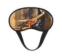 Masque de sommeil doux avec imprimé girafe d'Afrique, arbre majestueux, sans pression pour dormir, masques pour les personnes dormant sur le côté