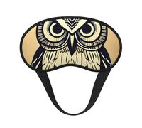 Masque de sommeil doux avec imprimé hibou mignon sans pression pour dormir, masques pour les yeux pour les personnes dormant sur le côté