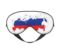 Masque de sommeil doux avec sangle réglable pour dormir, voyager et se détendre avec drapeau russe