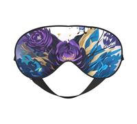 Masque de sommeil doux avec sangle réglable pour dormir, voyager et se détendre Violet