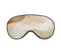 Masque de sommeil doux beige et crème - Formes abstraites - Masque de sommeil pour homme et femme - Sangle réglable - Pour voyage, yoga, sieste, travail