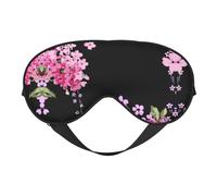 Masque de sommeil doux bloquant la lumière avec imprimé de belles fleurs pour homme et femme qui dorment sur le côté, masque respirant avec sangle réglable