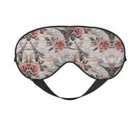 Masque de sommeil doux bloquant la lumière avec imprimé Tour Eiffel de Paris pour femmes et hommes, masque respirant pour les yeux avec sangle réglable