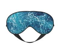 Masque de sommeil doux double face pour le yoga, le camping, motif plage tropicale sur le thème de l'océan