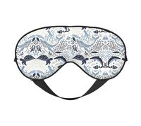 Masque de sommeil doux double face pour le yoga, le camping, motif tortue et pieuvre, imprimé sur le thème de l'océan