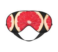 Masque de sommeil doux double face pour le yoga, le camping, motif tranche de pamplemousse rose mûr