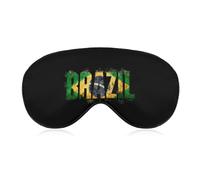 Masque de sommeil doux drapeau du Brésil, bandeau amusant pour les yeux, idéal pour les voyages et le sommeil