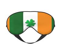 Masque de sommeil doux drapeau irlandais avec sangle réglable bloquant la lumière réversible et confortable