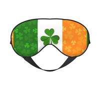 Masque de sommeil doux drapeau irlandais avec sangle réglable bloquant la lumière réversible et confortable