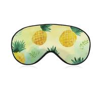 Masque de sommeil doux effet aquarelle pin, occultant efficace la lumière, idéal pour les voyages.