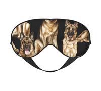 Masque de sommeil doux et confortable avec imprimé berger allemand et réglable