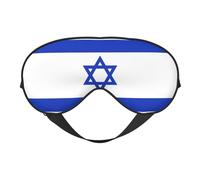Masque de sommeil doux et confortable avec imprimé drapeau israélien en soie pour les yeux