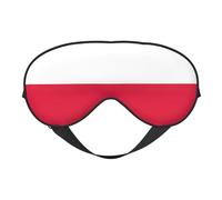 Masque de sommeil doux et confortable avec imprimé drapeau polonais et doux pour dormir