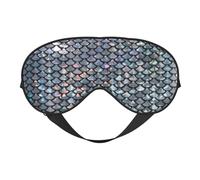 Masque de sommeil doux et confortable avec imprimé écailles de poisson argenté