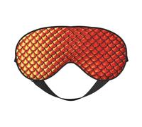 Masque de sommeil doux et confortable avec imprimé écailles de poisson rouge