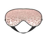 Masque de sommeil doux et confortable avec imprimé pailleté rose doré et soyeux
