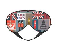 Masque de sommeil doux et confortable avec imprimé symboles de l'Angleterre