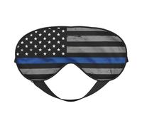Masque de sommeil doux et confortable avec motif drapeau américain bleu et lignes bleues