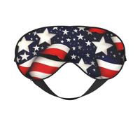 Masque de sommeil doux et confortable avec motif drapeau américain et rayures