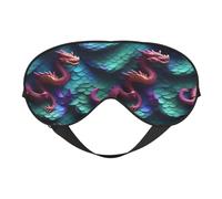 Masque de sommeil doux et confortable avec motif écailles de dragon magique en 3D