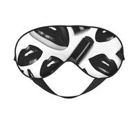 Masque de sommeil doux et confortable avec motif lèvres et lèvres noires
