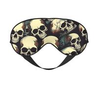 Masque de sommeil doux et confortable avec motif tête de mort et squelette