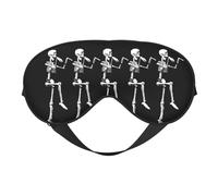 Masque de sommeil doux et confortable avec motif tête de mort squelette pour Halloween