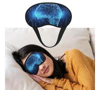 Masque de sommeil doux et confortable avec sangle réglable - Intelligence artificielle - Pour homme et femme - Repos profond - Voyage, travail, maison