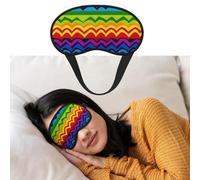 Masque de sommeil doux et confortable avec sangle réglable Motif arc-en-ciel Gay Pride 1 ombre à paupières pour homme et femme Repos profond Voyage travail maison