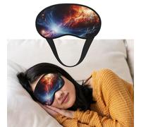 Masque de sommeil doux et confortable avec sangle réglable - Motif étoiles - Pour homme et femme - Repos profond - Voyage, travail, maison
