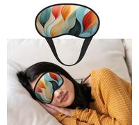 Masque de sommeil doux et confortable avec sangle réglable - Style moderne du milieu du siècle - Pour homme et femme - Repos profond - Voyage, travail à la maison