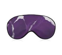 Masque de sommeil doux et occultant à texture violet foncé pour les yeux de voyage zéro pression oculaire, super léger, doux et soyeux avec sangle réglable pour homme et femme