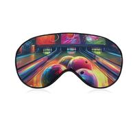 Masque de sommeil doux et occultant avec boules de bowling - Zéro pression oculaire - Super léger et soyeux - Avec sangle réglable - Pour homme et femme