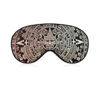Masque de sommeil doux et occultant avec calendrier maya fin du monde, couverture des yeux zéro pression oculaire, super léger, doux et soyeux avec sangle réglable pour homme et femme