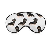 Masque de sommeil doux et occultant avec sangle réglable pour les yeux de teckel et chiens - Zéro pression oculaire - Super léger et soyeux - Avec sangle réglable