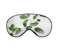 Masque de sommeil doux et occultant blanc naturel avec brindilles de voyage, zéro pression oculaire, super léger, doux et soyeux avec sangle réglable pour homme et femme